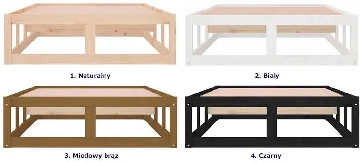 Pojedyncze naturalne sosnowe łóżko 90x200 - Rixo 3X