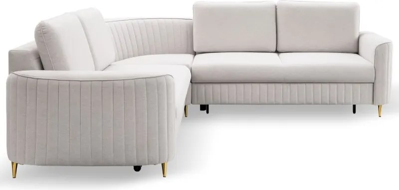 Narożnik LAREN nowoczesna sofa z funkcją spania pojemnik na pościel prawa strona CASTEL 04 251x251x85 cm