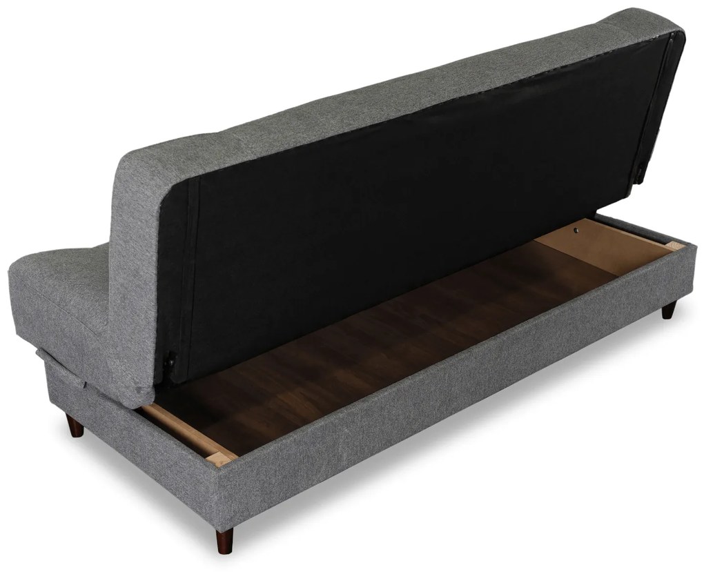 Sofa z Funkcją Spania NEPAL Wersalka Rozkładana Dwuosobowa Szara Nowoczesna do Salonu