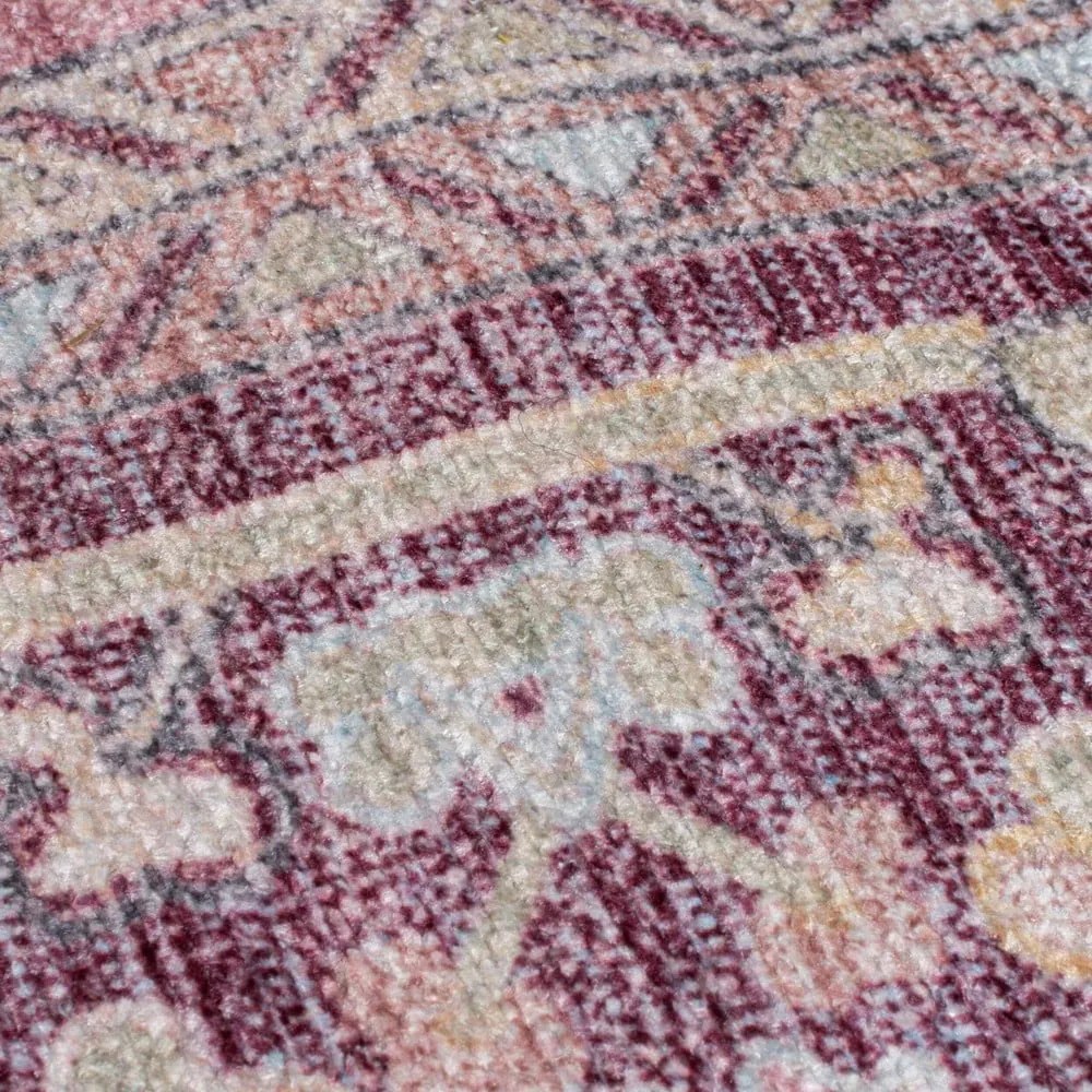 Jasnoczerwony dywan z mieszanki włókien z recyklingu odpowiedni do prania 80x150 cm Windsor – Flair Rugs