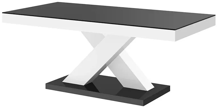 Komfortowa ława biało - czarna - Starki 2X
