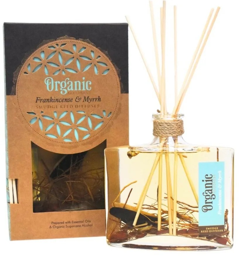 Organiczny dyfuzor Frankincense&amp;Myrrh 150 ml zpatyczkami