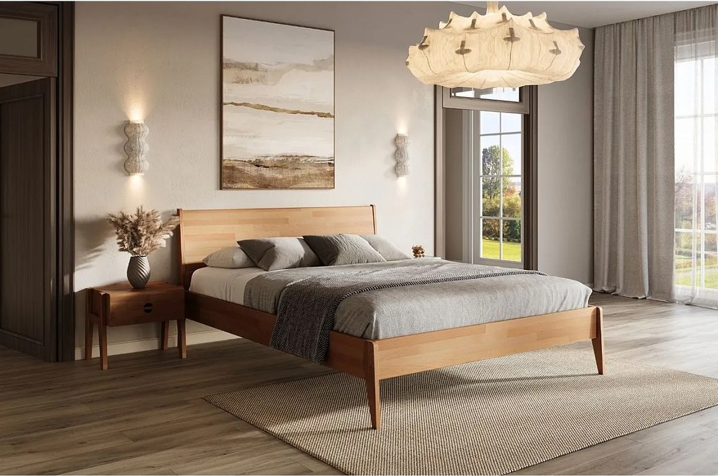 Łóżko bukowe Visby RADOM, 180x200, naturalny