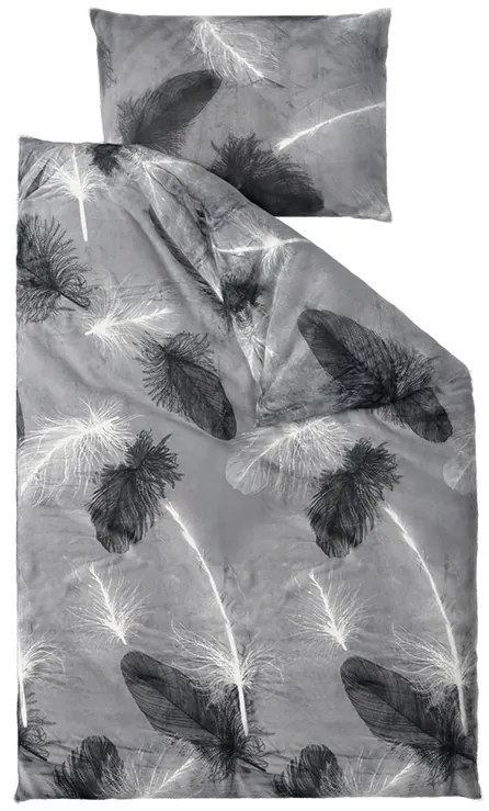 PrzytulneMieszkanie.pl PrzytulneMieszkanie.pl Pościel z mikropluszu VELSOFT szara Rozmiar pościeli: 70 x 90 cm | 140 x 200 cm