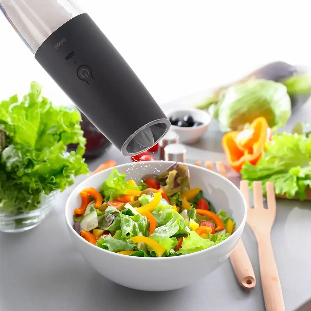 Orion Akumulatorowy młynek do przypraw z oświetleniem LED, 20 cm