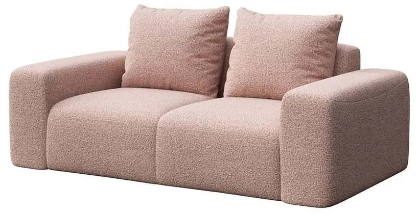 Różowa sofa z materiału bouclé 212 cm Monce – Rodier