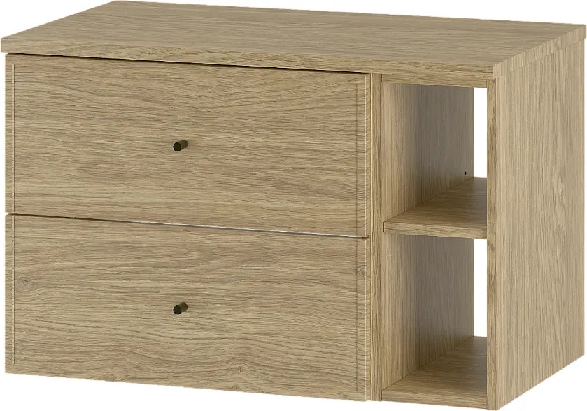 Zestaw do Łazienki 80cm Szafka Regał Blat Dąb Olejowany Marco