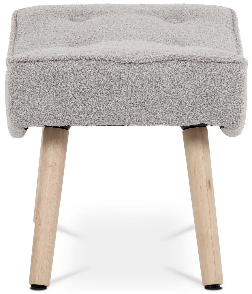Podnóżek Bouclé GREY2, szary