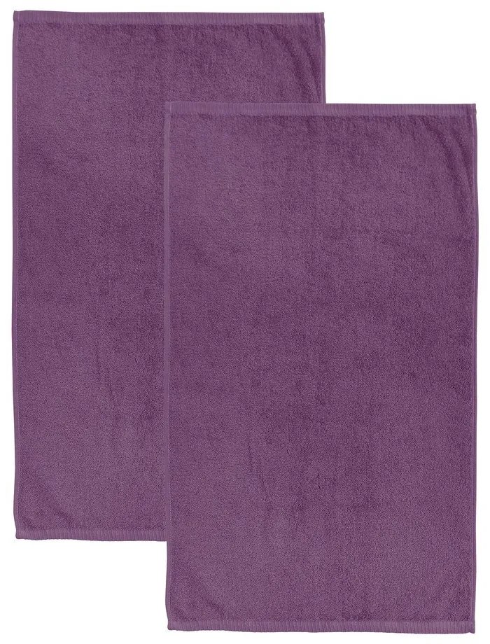 Fioletowe bawełniane ręczniki kąpielowe szybkoschnące/frotte zestaw 2 szt. 90x140 cm Quick Dry – Catherine Lansfield