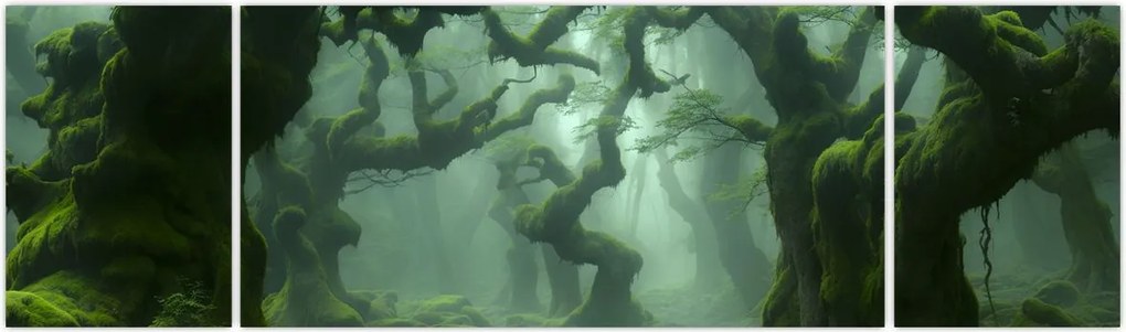 Obraz - Las porośnięty mchem (170x50 cm)