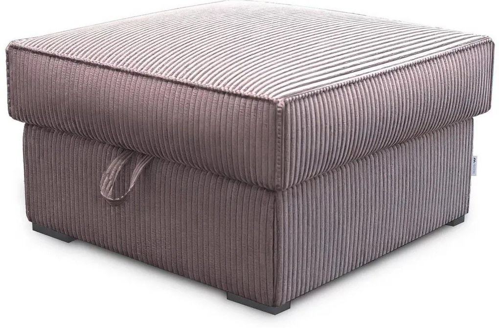 Jasnofioletowy taboret SMART COSARO z miejscem do przechowywania 65x65 cm