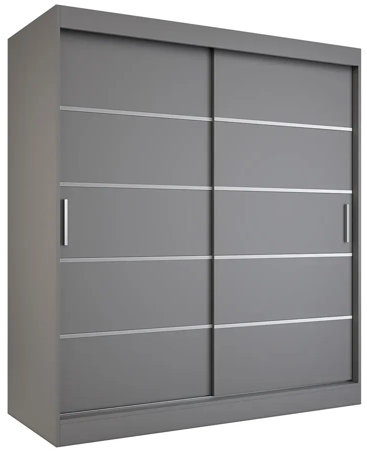 Szafa przesuwna antracyt 180 cm - Bohosa 5X