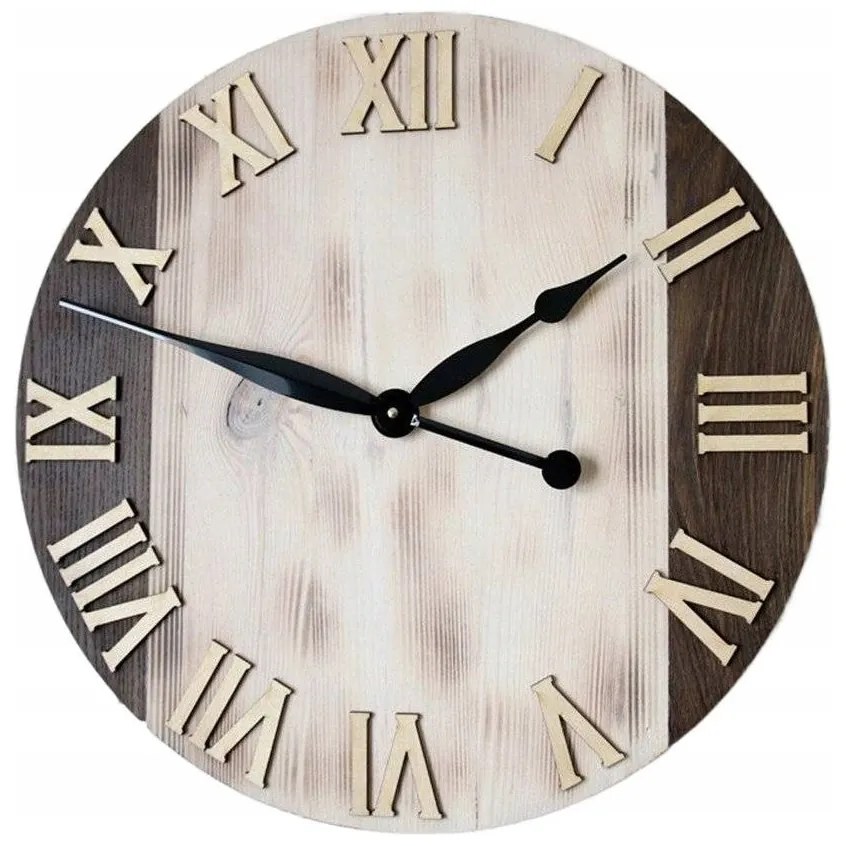 Zegar na ścianę nowoczesny efektowny okrągły cichy do kuchni salonu pokoju