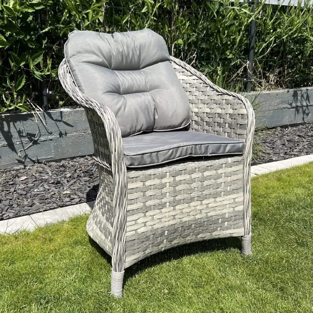 Elegancki fotel ogrodowy Moderno jasny technorattan