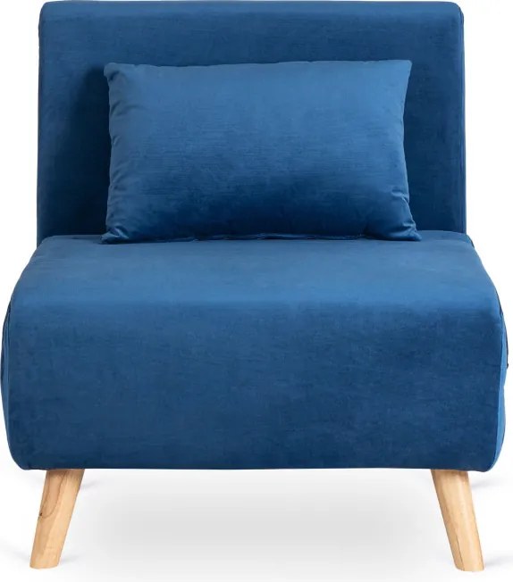 Fotel Rozkładany Leżanka Wypoczynkowy MARRY do Spania Granatowy