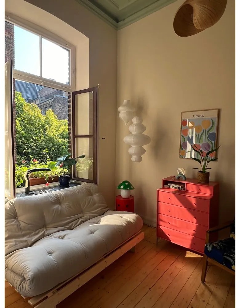 Szarobeżowa lniana rozkładana sofa 160 cm Roots Carob – Karup Design