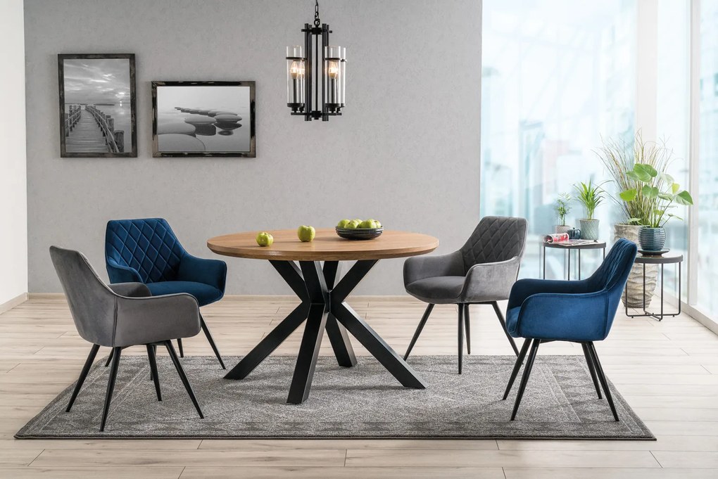 Okrągły stół w stylu industrialnym Ritmo