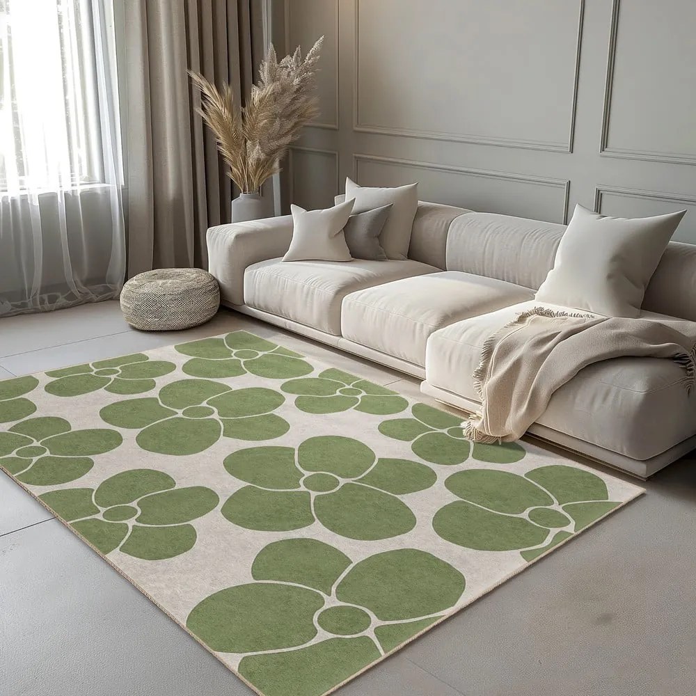 Zielony dywan odpowiedni do prania 60x100 cm Green Meadow – Mila Home
