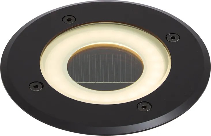 Nowoczesny reflektor gruntowy czarny z możliwością ładowania LED z solarem IP65 - Solyx