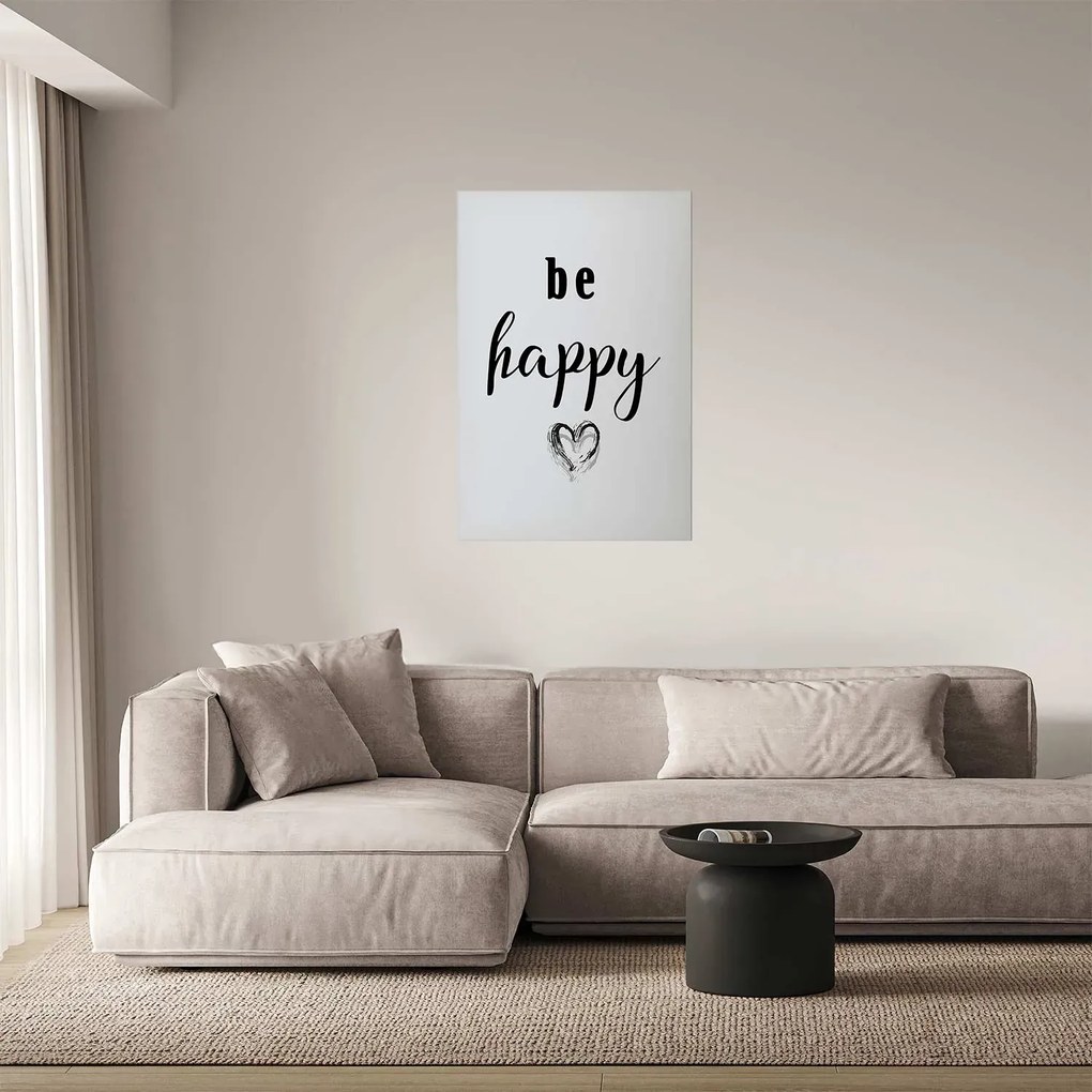 Plakat Be happy 60x90 cm bez ramy bez marginesu ARTGEIST B