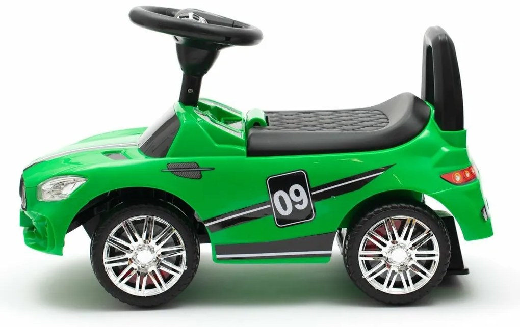 Baby Mix Odpychacz dla dzieci z dźwiękiem Racer, zielony
