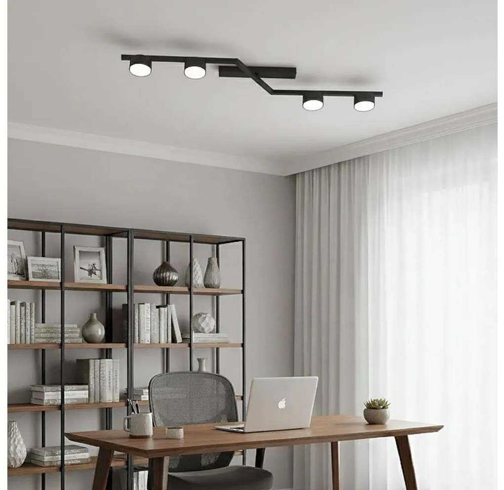 Oprawa sufitowa SKAN 4xGX53/12W/230V czarna