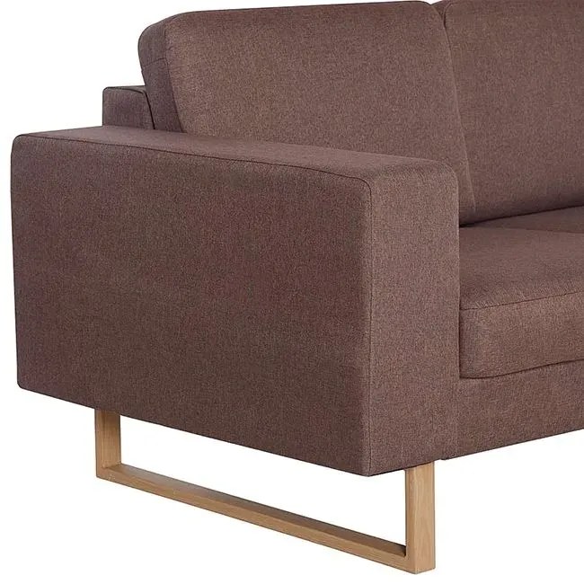 Elegancka trzyosobowa sofa Ladi 3X - brązowa