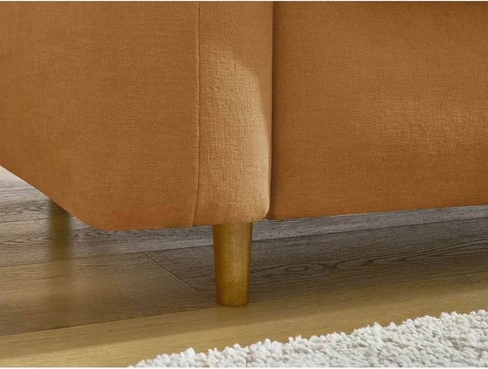 Musztardowa sofa do spania/rozkładana 220 cm Cocoone – Bobochic Paris