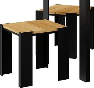 Drewniany kwadratowy taboret ogrodowy C1-W98