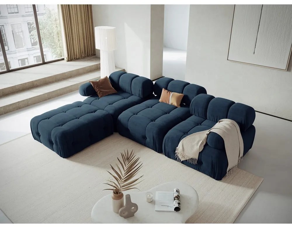 Ciemnoniebieski narożnik Ferento – Cosmopolitan Design