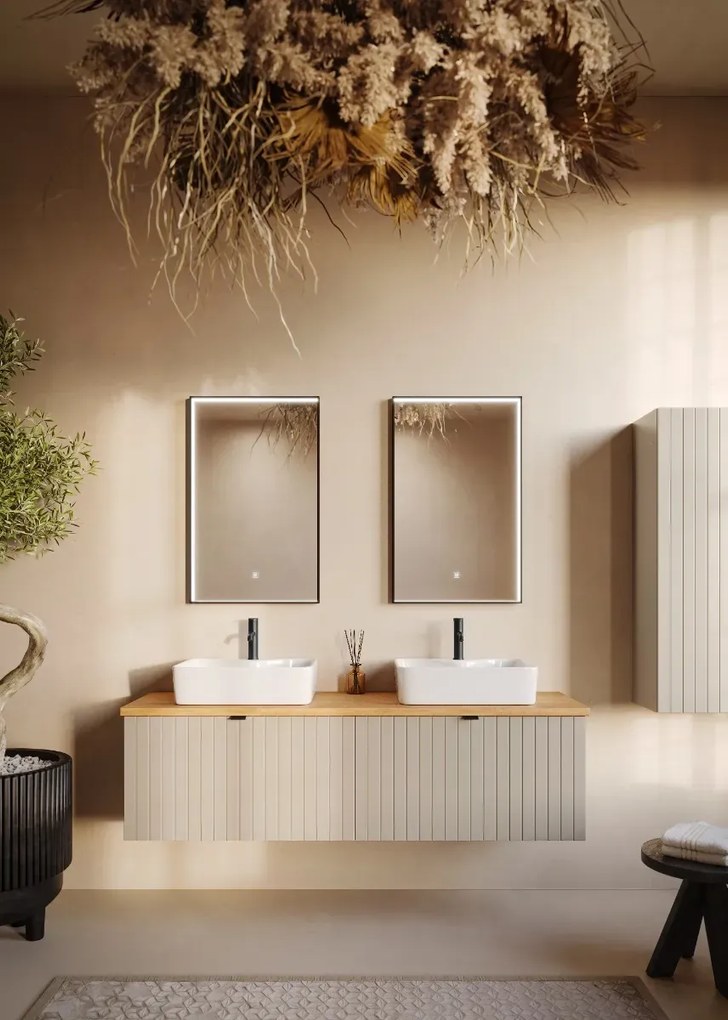 Szafka pod umywalkę HARMO 80 cm kaszmir półmat KROFAM