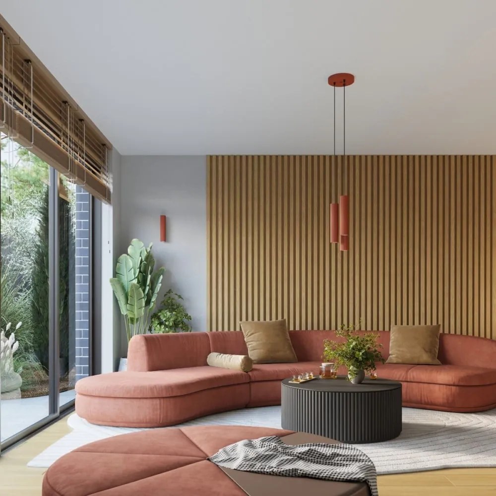 Ceglasta lampa wisząca ø 19,5 cm Gleam – Sollux