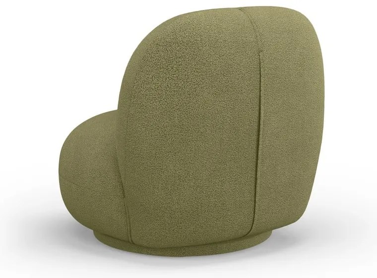 Zielony fotel z materiału bouclé Chuck – Micadoni Home