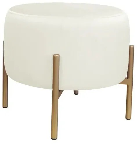 Pufa WILFRED MG VELVET ecru/złota ATOS