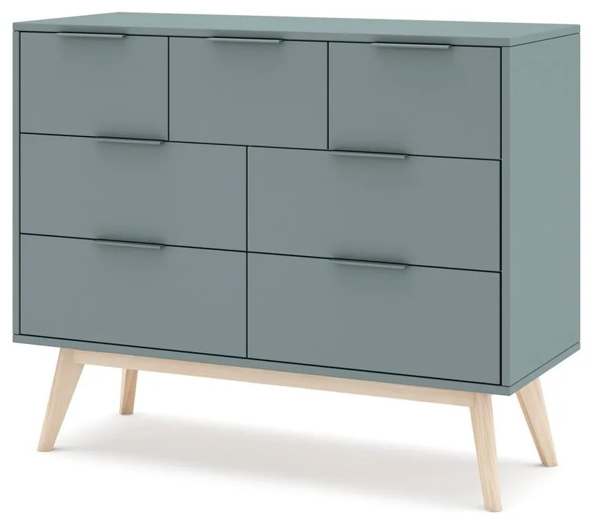 Szarozielona komoda 120x83x40 cm Pisco – Marckeric