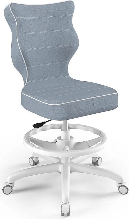 Ergonomiczne krzesło do biurka Petit White rozmiar 6 (159-188 cm) z podnóżkiem