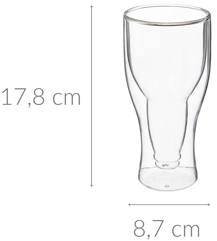 Szklanka termiczna do piwa, 350 ml, 2 sztuki