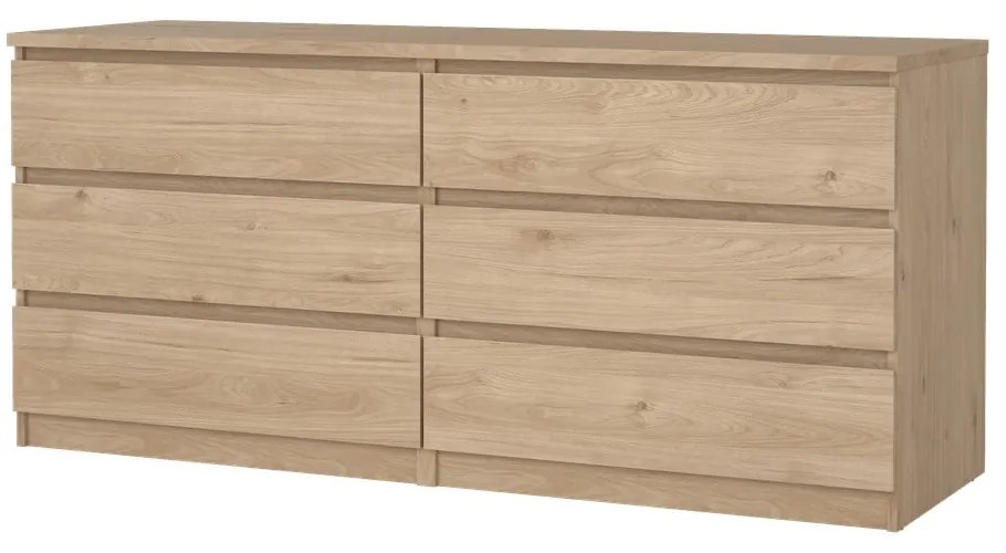 Komoda w dekorze dębu w naturalnym kolorze 154x70x50 cm Naia – Tvilum