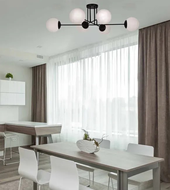 Nowoczesna lampa sufitowa ze szklanymi kloszami 3X S804 A1-R04