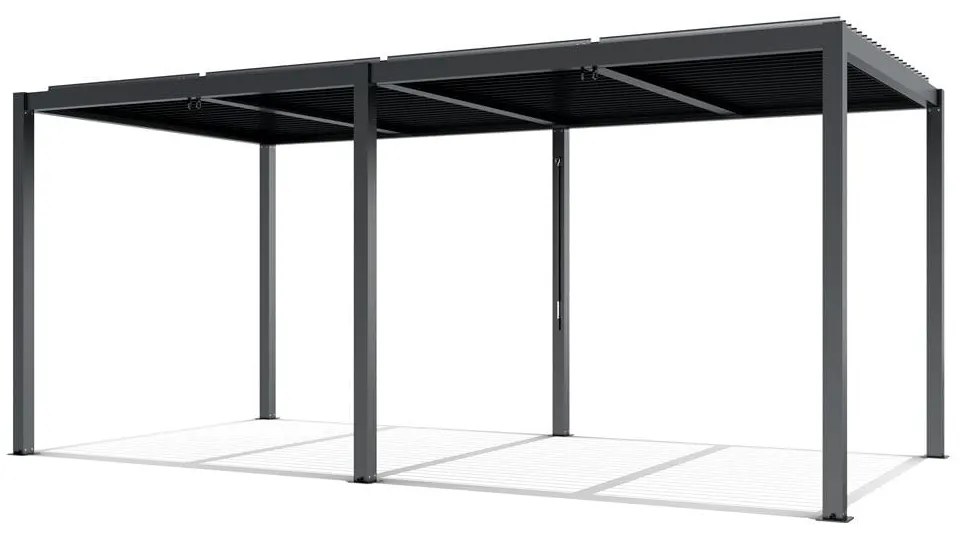 PERGOLA OGRODOWA LUXE 5.8x3M ALUMINIOWA Z OŚWIETLENIEM LED ANTRACYT