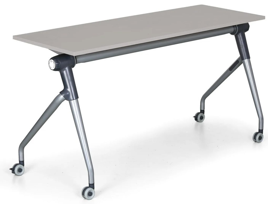 Stół ze składanym blatem TRAINING PLUS, 1450x450 mm, szary