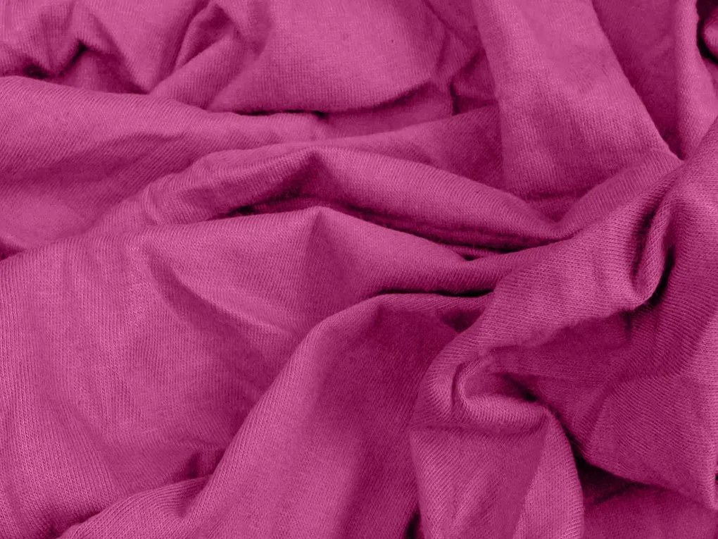 PrzytulneMieszkanie.pl Prześcieradło jersey purpurowe 90 x 200 cm