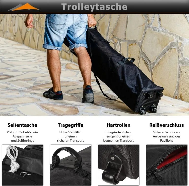 INSTENT PRO Namiot ogrodowy 3 x 3 m, szampański + 2 ściany b