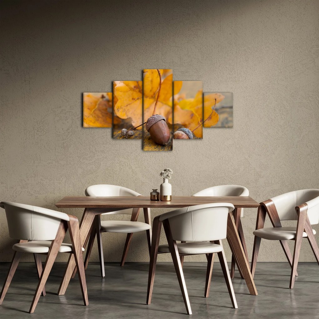 Obraz - Jesienne żołędzie (125x70 cm)