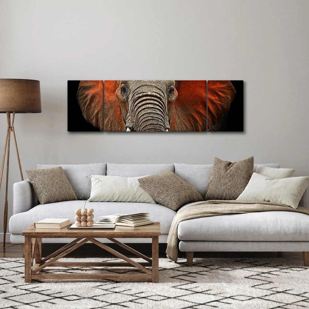 Obraz - Słonie z Tsavo (170x50 cm)