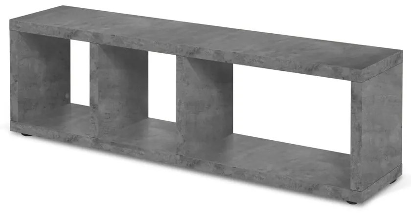 Szara szafka pod TV w dekorze betonu 150x45 cm Berlin – TemaHome
