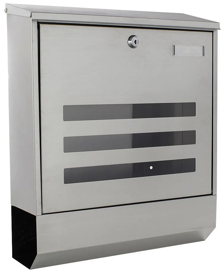 Połączona skrzynka pocztowa na listy a gazety JUBILEE 40, ze stali nierdzewnej