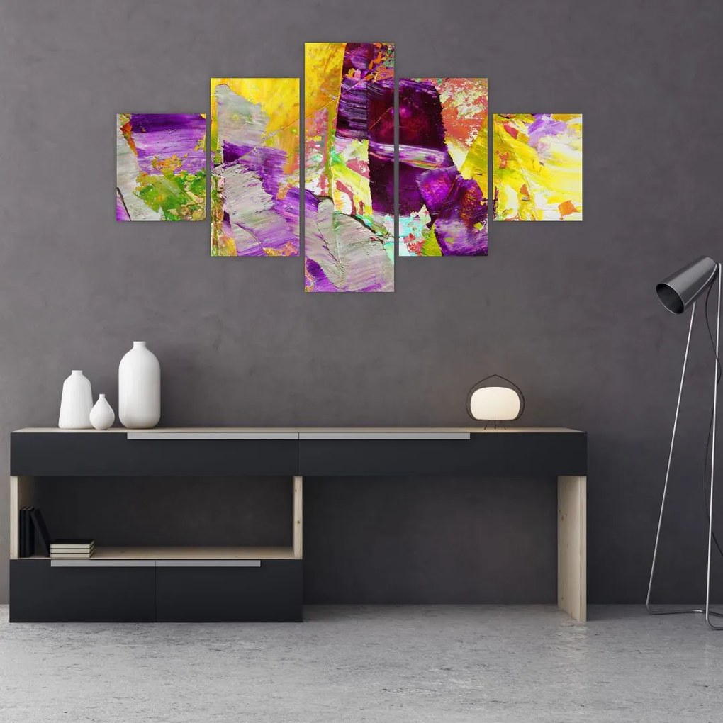 Obraz abstrakcji - malarstwo (125x70 cm)