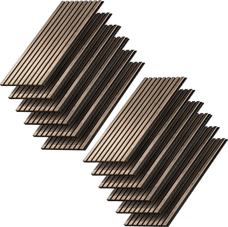 Panele ścienne orzech włoski 120x1.8x40 akustikpaneel