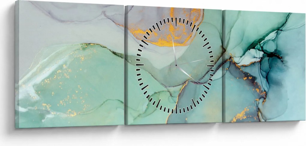 Abstrakcyjny obraz (z zegarem) (90x30 cm)